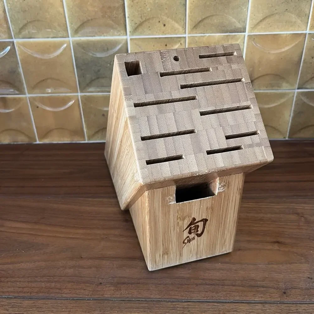 Shun 11-Slot Bamboo Wood Knife Block